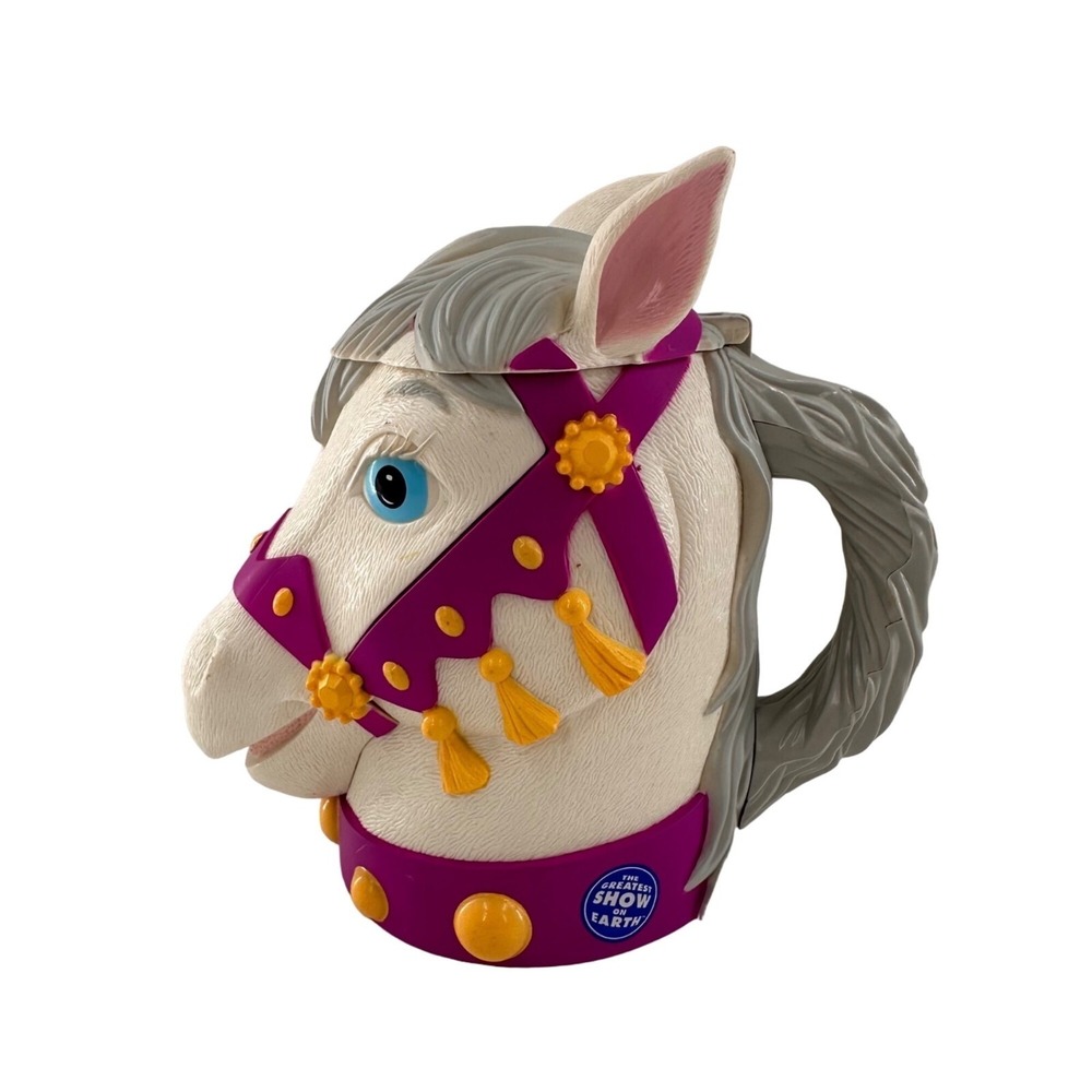 The Greatest Show On Earth Horse Head Ceramic Mug circus‎ souvenir Ringling Lid